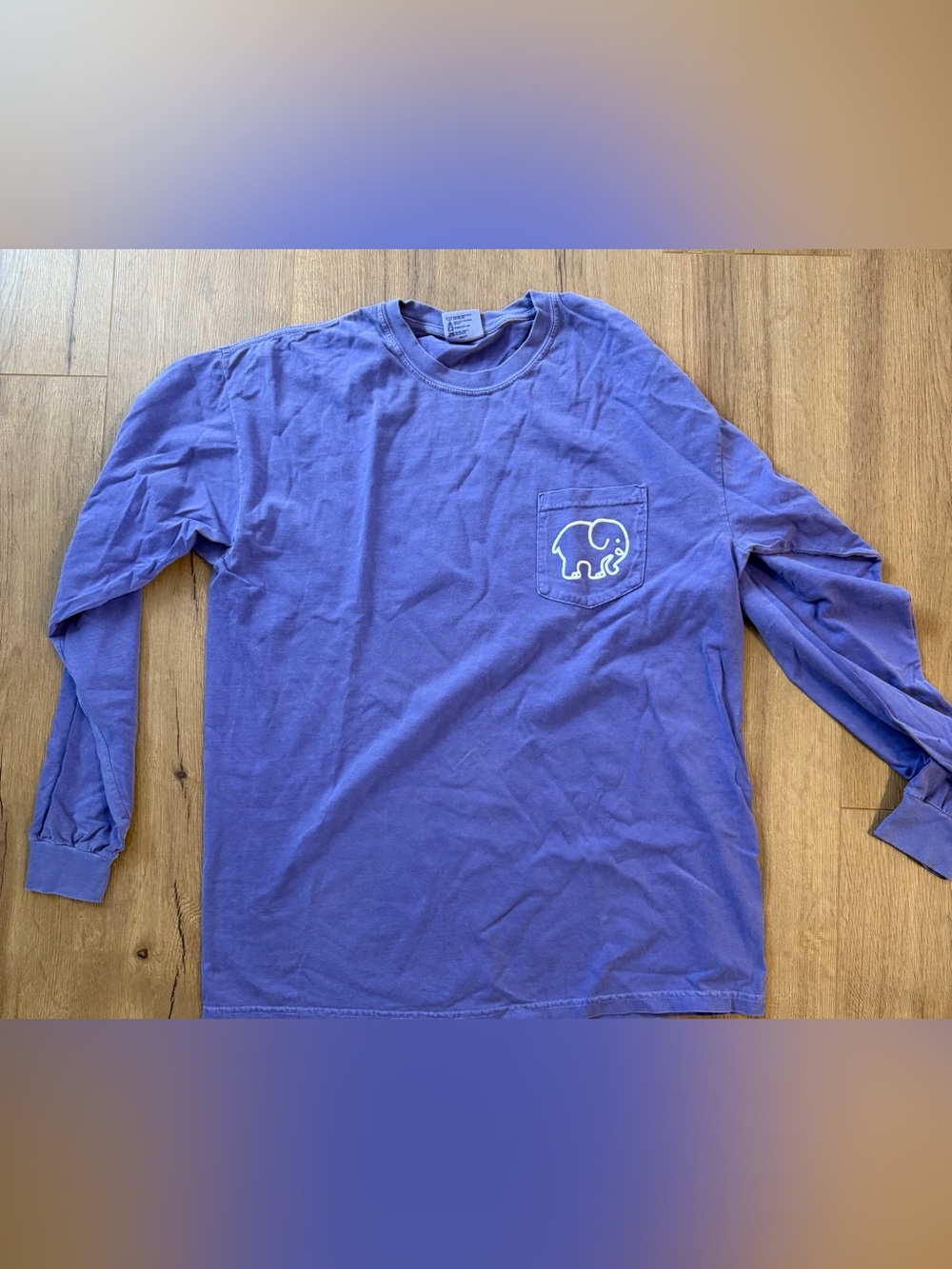 ivory ella Men's Long-Sleeve Pocket Tee - Purple